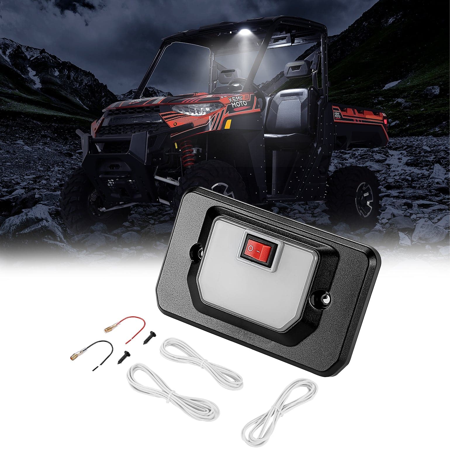 Photo of UTV Dome Light for Polaris Ranger XP 1000 SP 570 2018-2024 by Kemimoto - Premium for UTVs / Side by Sides