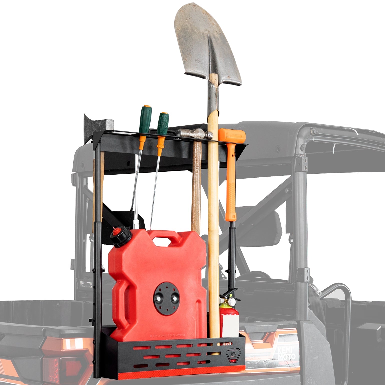 Photo of UTV Tool Rack for Polaris Ranger 1000/ XP 1000/ XP 900 2013-2025 by Kemimoto - Premium for UTVs / Side by Sides