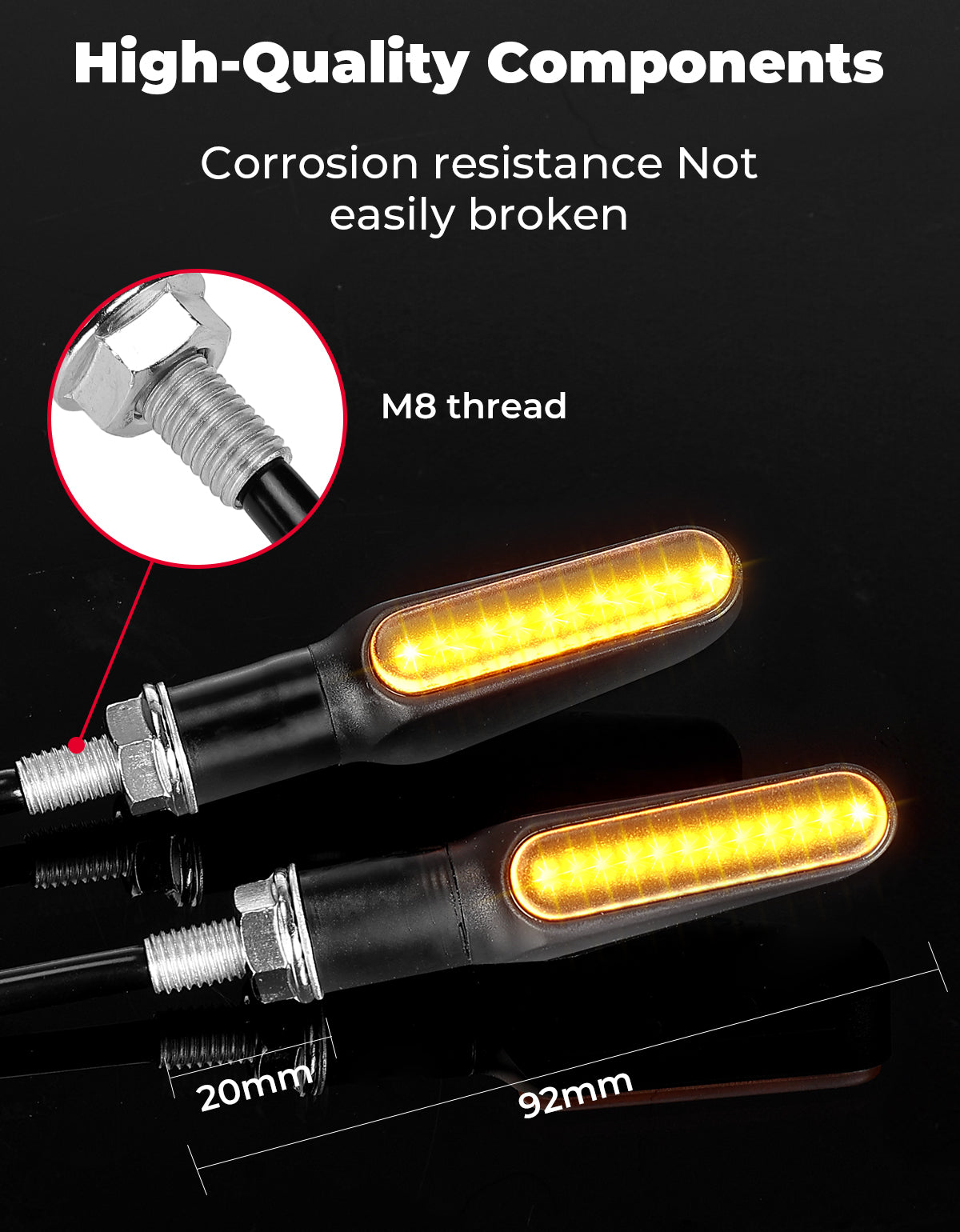 Photo of Kemimoto 4782LM Motorcycle Turn Signals Light, 2PCS by Kemimoto - Premium for UTVs / Side by Sides