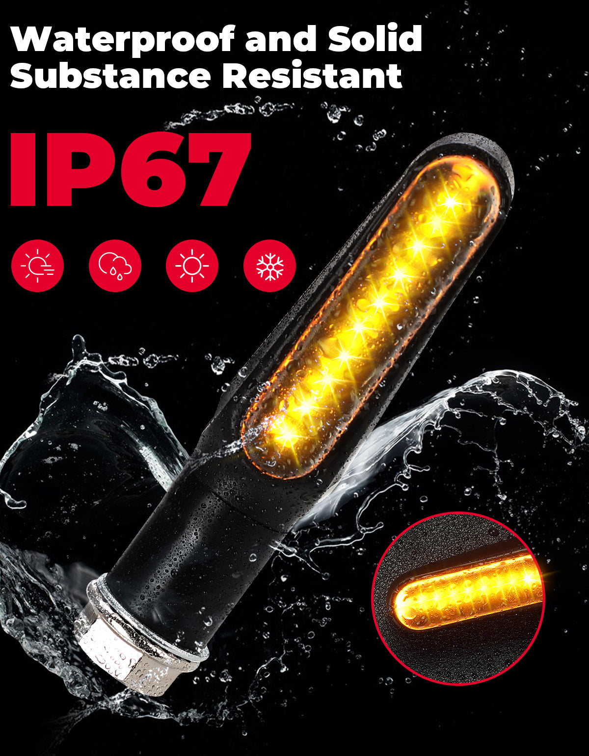 Photo of Kemimoto 4782LM Motorcycle Turn Signals Light, 2PCS by Kemimoto - Premium for UTVs / Side by Sides