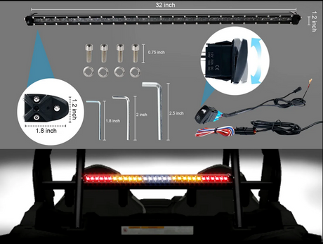 Photo of Chase LED Light Bar With Built In Strobe 32" by GGLighting - Premium for UTVs / Side by Sides