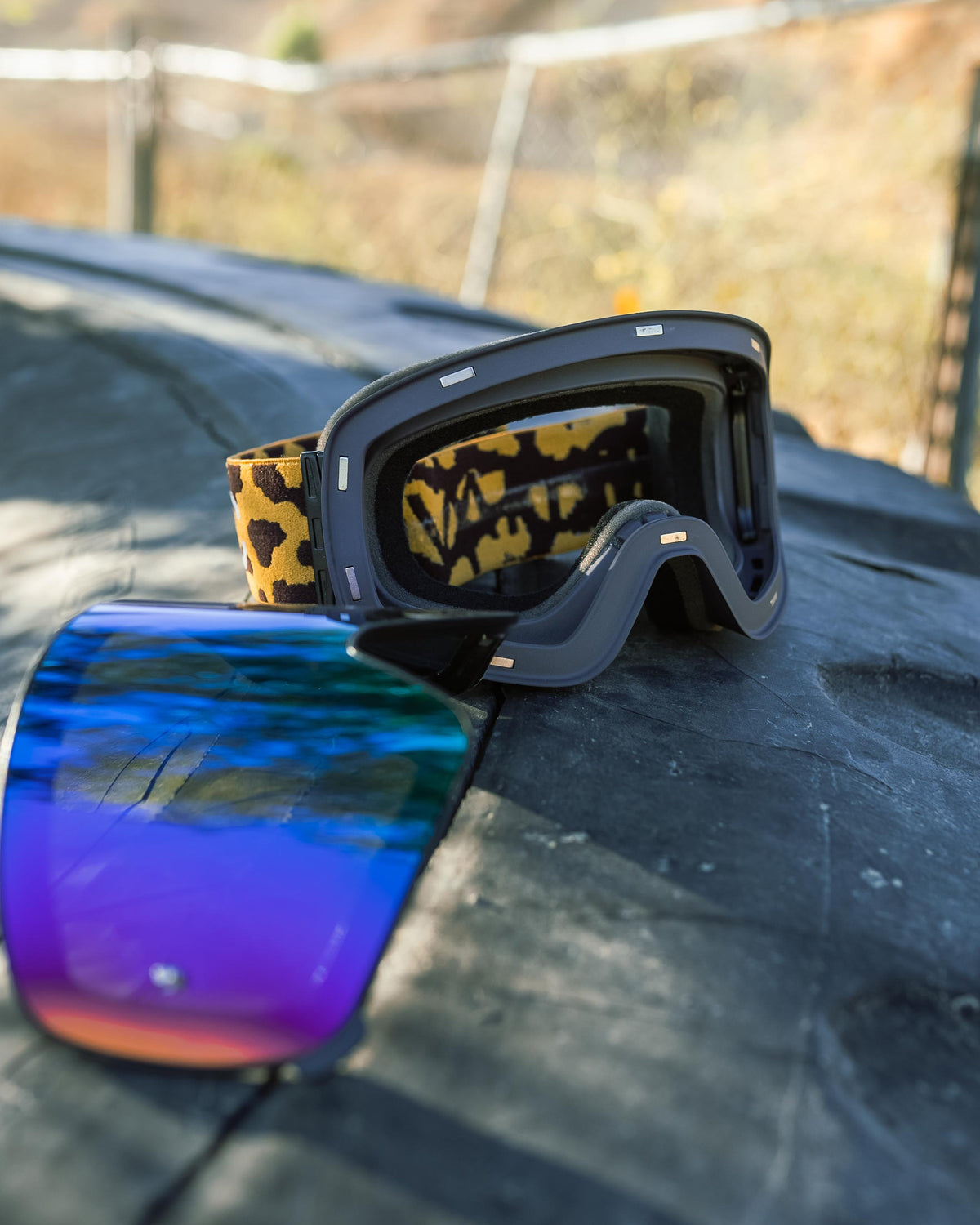 Havoc Infinity Goggle - Cheetah Strap / Silver Mirror Lens
