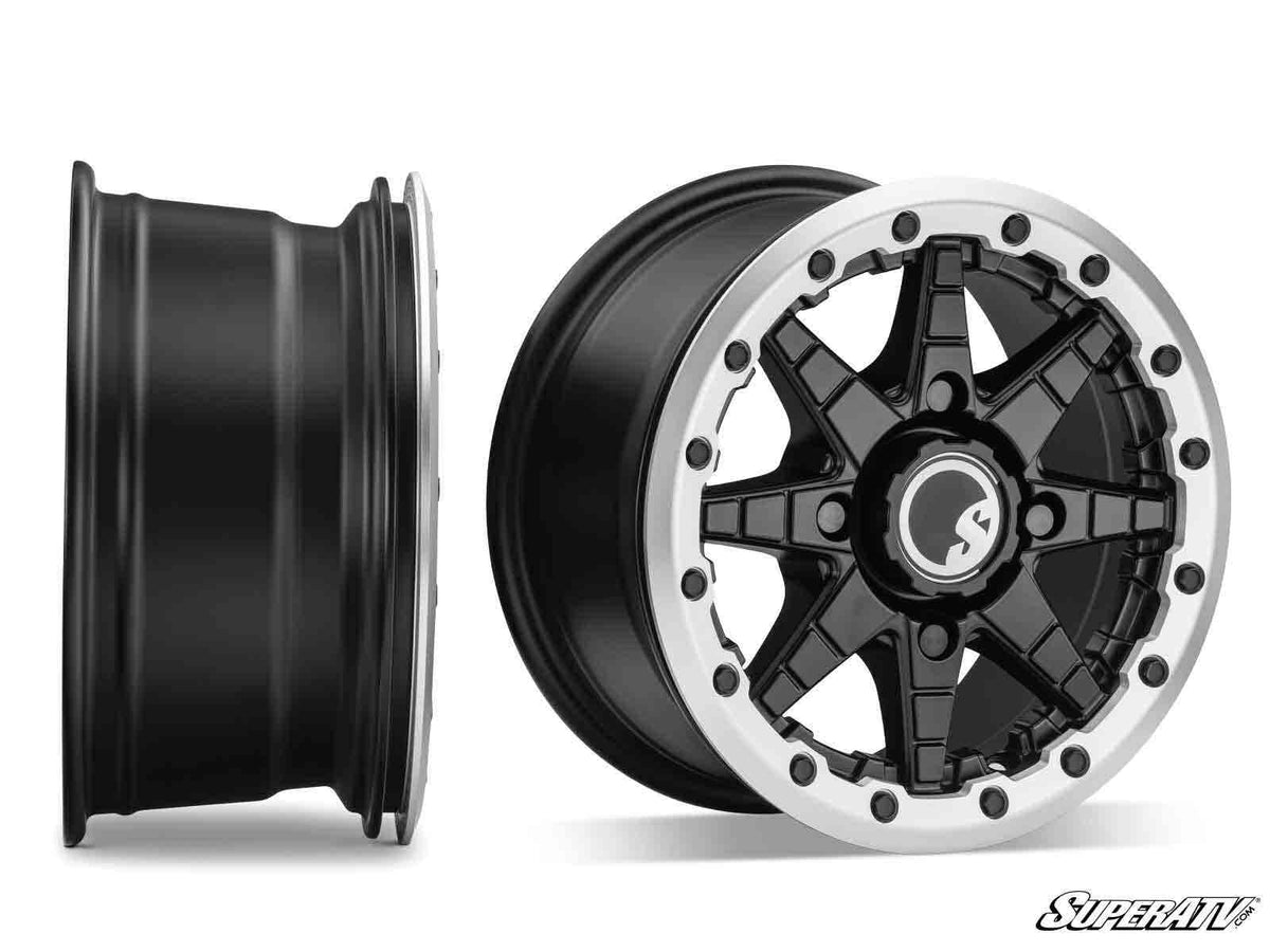 Intimidator Tires 34x10.5x15 on 15in. Healy Lock Series Wheels 4/156 Pattern