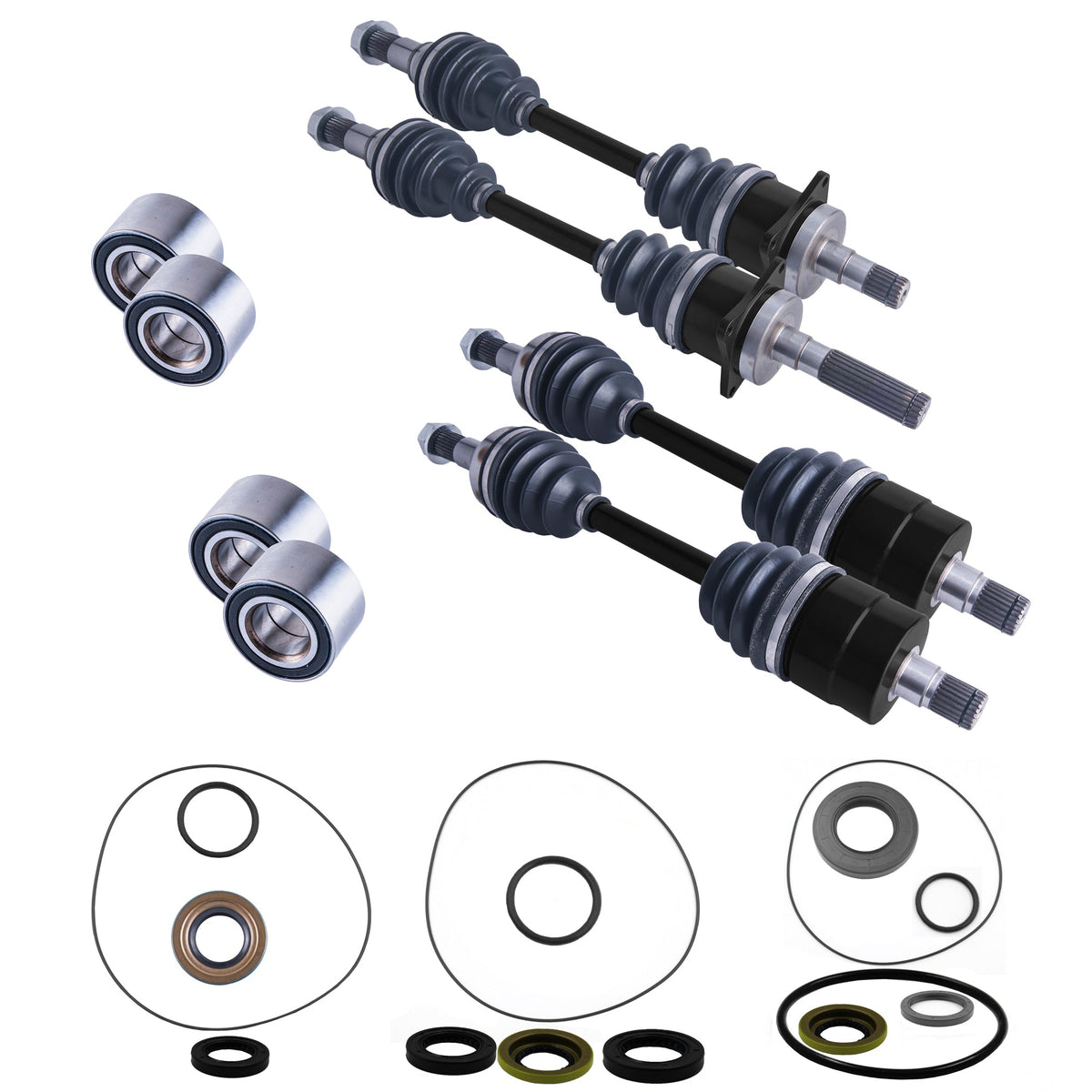 Can-Am Outlander Renegade Front & Rear CV Axles Wheel Bearings Differential Seals Bundle - product view 1