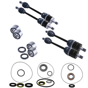 Can-Am Commander 800 1000 Front & Rear CV Axles Wheel Bearings & Differential Seals Bundle | 4XPRO - product view 1