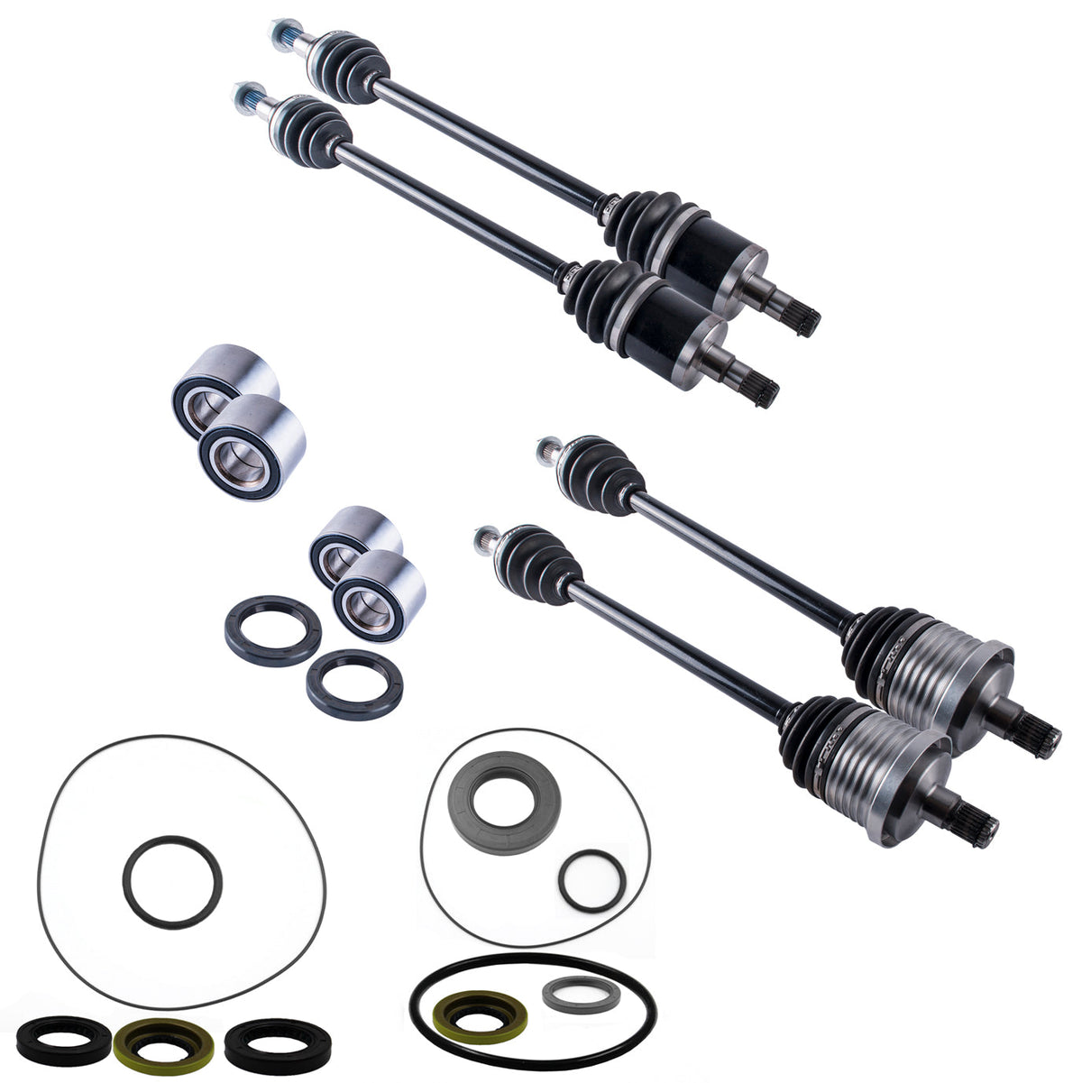 Can-Am Maverick 1000 Front & Rear CV Axles Wheel Bearings Differential Seals Bundle | 4XPRO - product view 1
