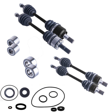 Kawasaki Brute Force 650i 750i Front & Rear CV Axles Wheel Bearings Differential Seals Bundle - product view 1
