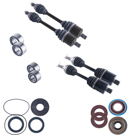 Polaris RZR 570 50" & RZR 900 50"/55" Front & Rear CV Axles Wheel Bearings Differential Seals Bundle | 4XPRO - product view 1