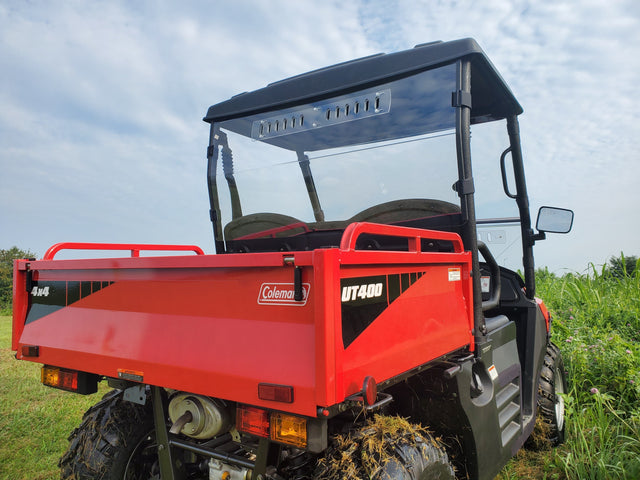 Photo of Coleman UT400/HiSun HS 400 - 1 Pc Rear Windshield w/Clamp and Vent Options by 3 Star UTV - Premium Windshields for UTVs / Side by Sides