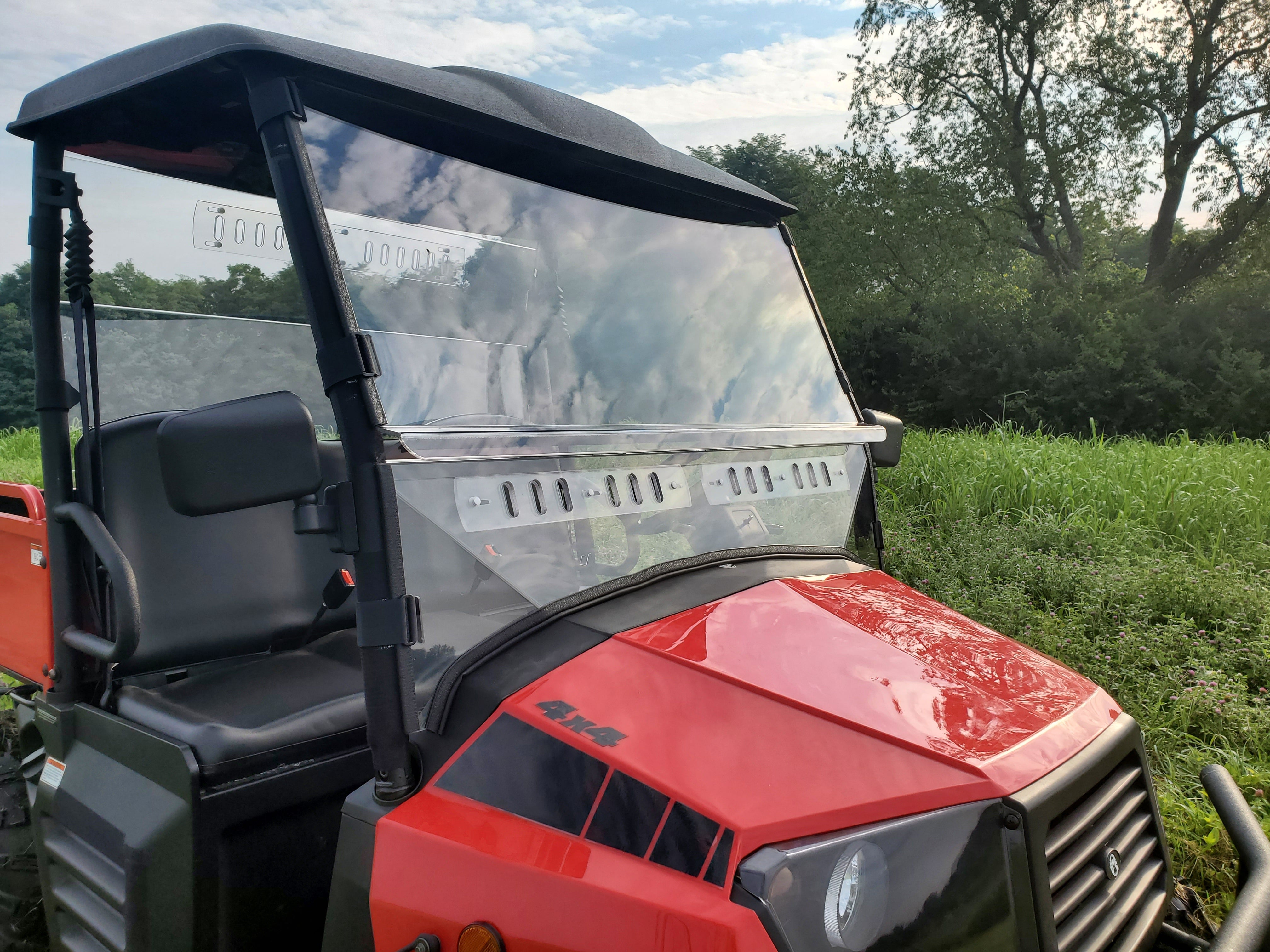 Photo of Coleman UT400/HiSun HS 400 - 2 Pc Windshield w/Clamp, Hard Coat and Vent Options by 3 Star UTV - Premium Windshields for UTVs / Side by Sides