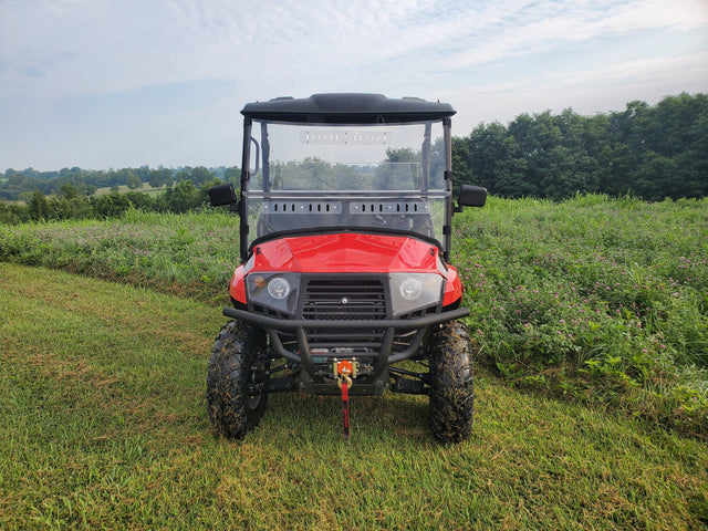Photo of Coleman UT400/HiSun HS 400 - 2 Pc Windshield w/Clamp, Hard Coat and Vent Options by 3 Star UTV - Premium Windshields for UTVs / Side by Sides