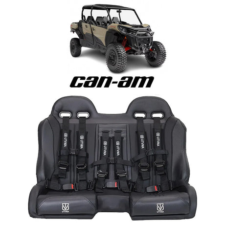 Photo of Commander Max Front Bench Seat With Harnesses (2021-2025) by UTV Mountain Accessories - Premium Bench Seat for UTVs / Side by Sides