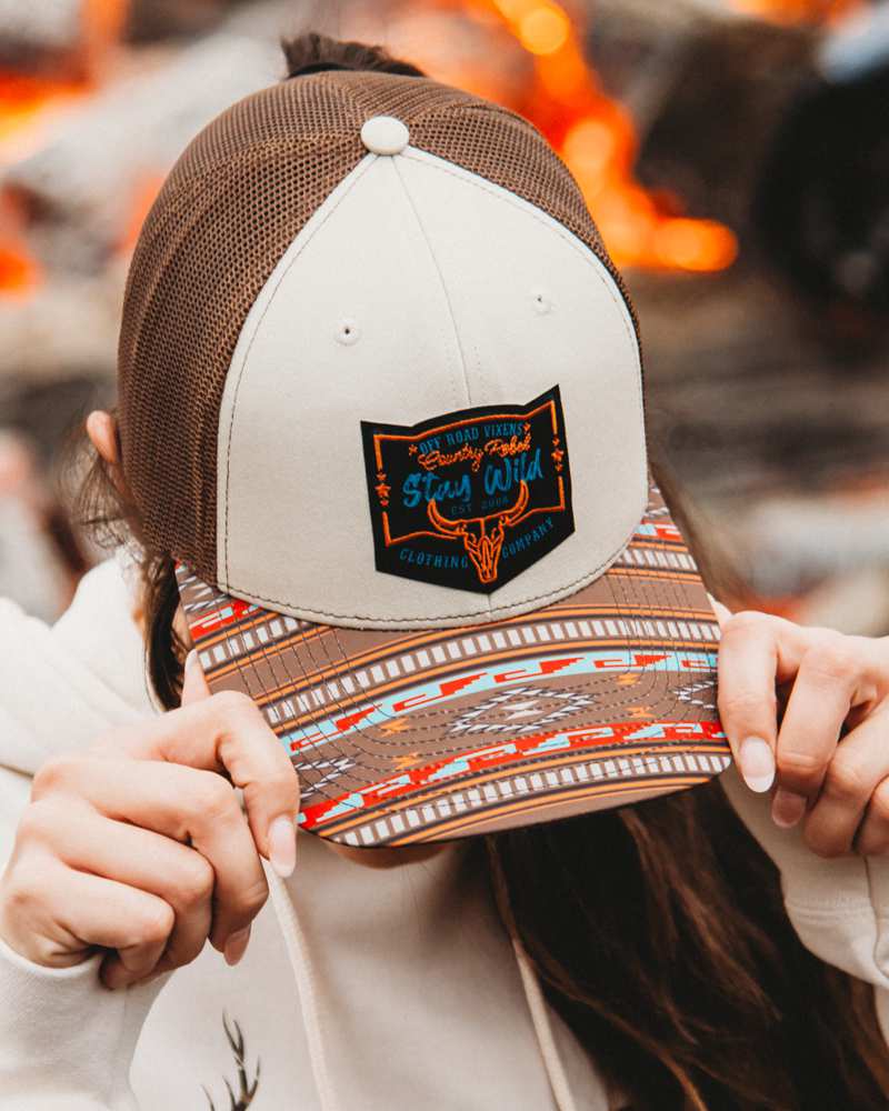 Photo of Country Rebel Trucker Hat by OFF-ROAD VIXENS CLOTHING CO. - Premium Hats for UTVs / Side by Sides