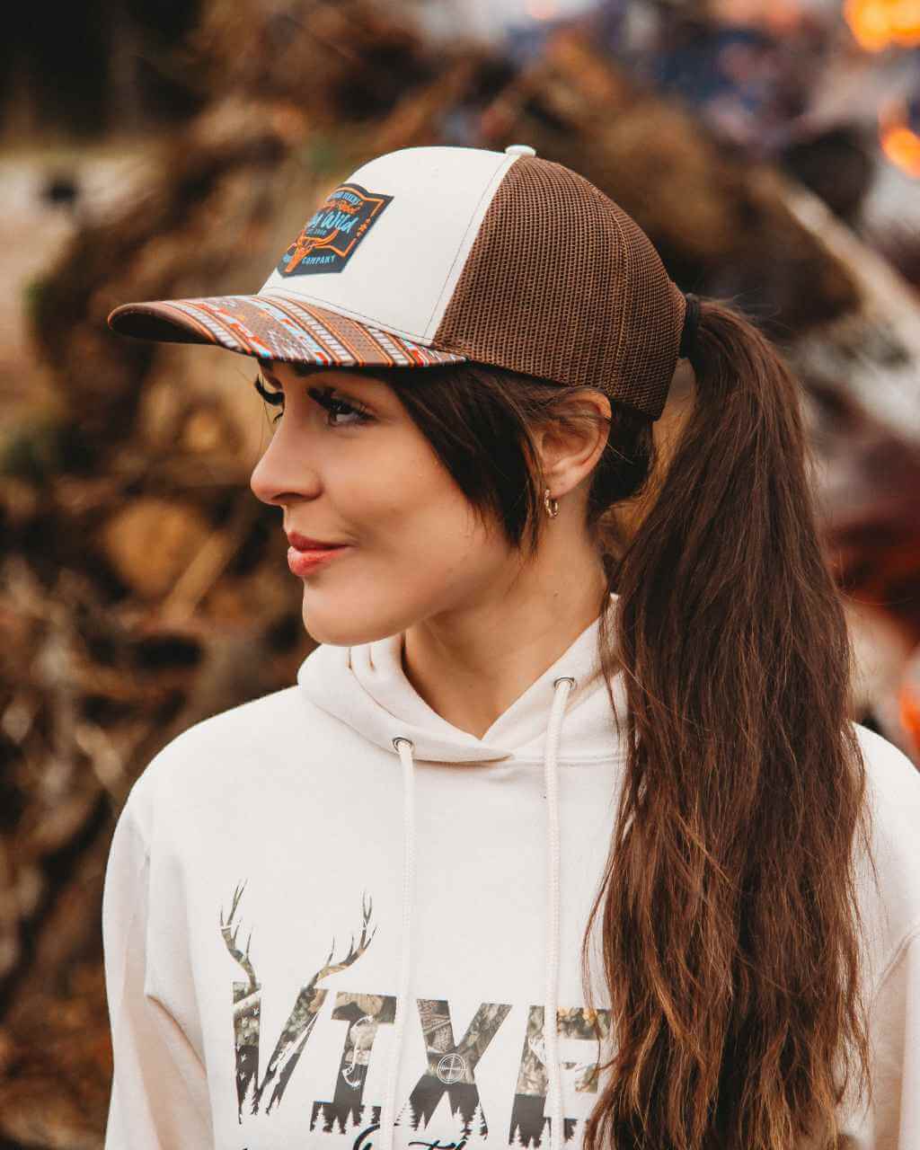 Photo of Country Rebel Trucker Hat by OFF-ROAD VIXENS CLOTHING CO. - Premium Hats for UTVs / Side by Sides