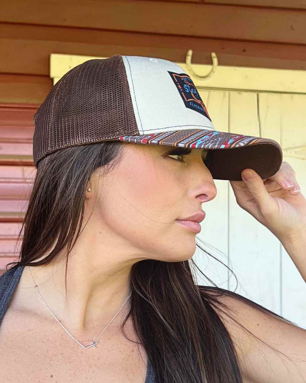 Photo of Country Rebel Trucker Hat by OFF-ROAD VIXENS CLOTHING CO. - Premium Hats for UTVs / Side by Sides