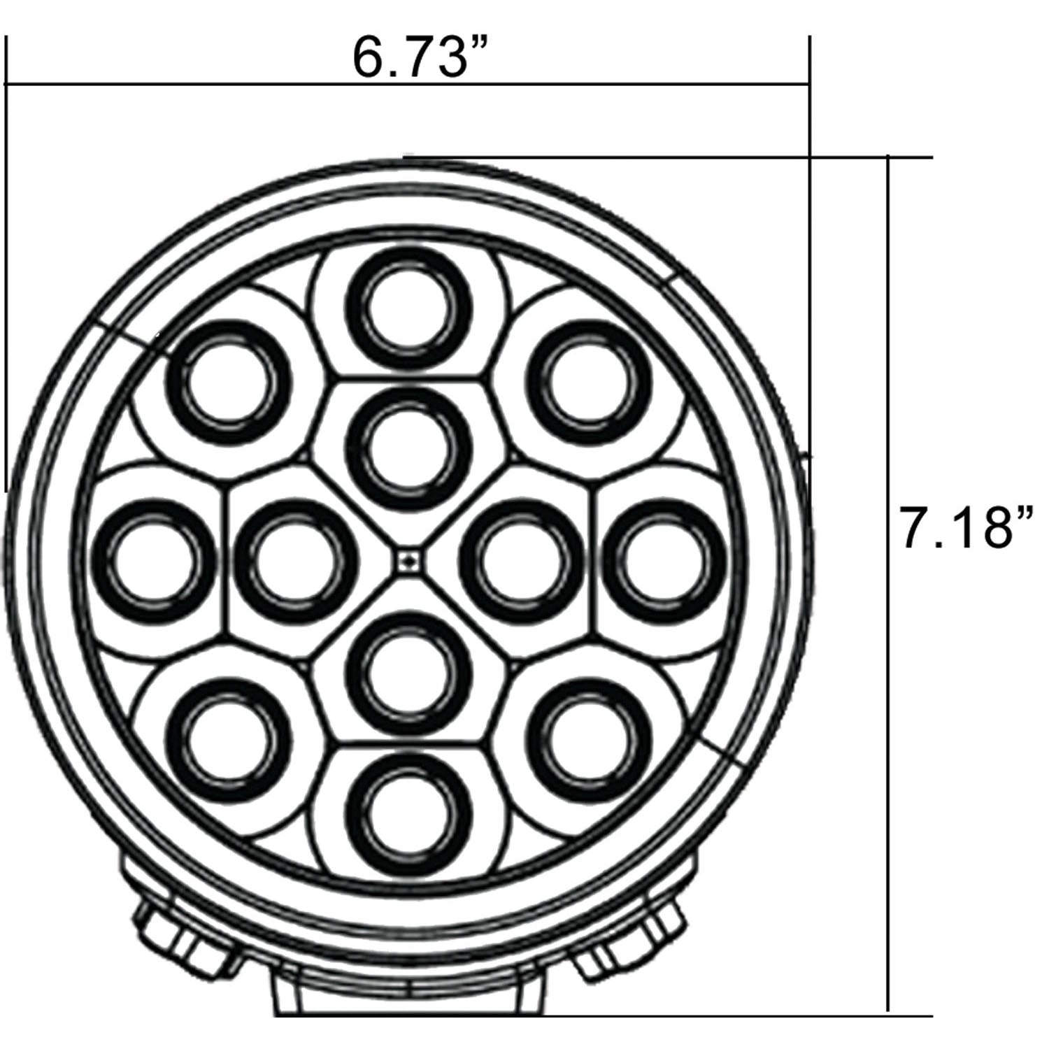 Photo of 6" TPX Transporter 12-LED Driving Light by Vision X Off-Road - Premium Light Pods for UTVs / Side by Sides