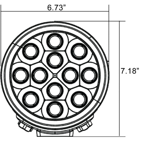 Photo of 6" TPX Transporter 12-LED Driving Light by Vision X Off-Road - Premium Light Pods for UTVs / Side by Sides