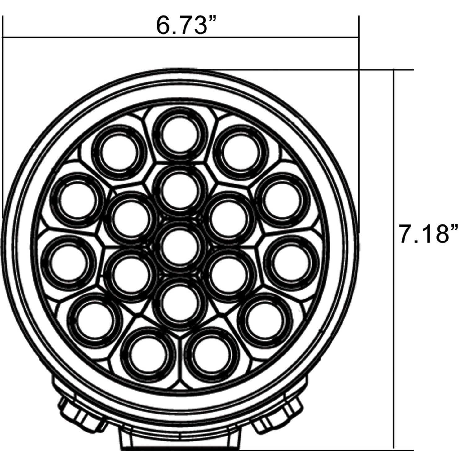 Photo of 6" TPX Transporter 18-LED Driving Light by Vision X Off-Road - Premium LED Driving Light for UTVs / Side by Sides