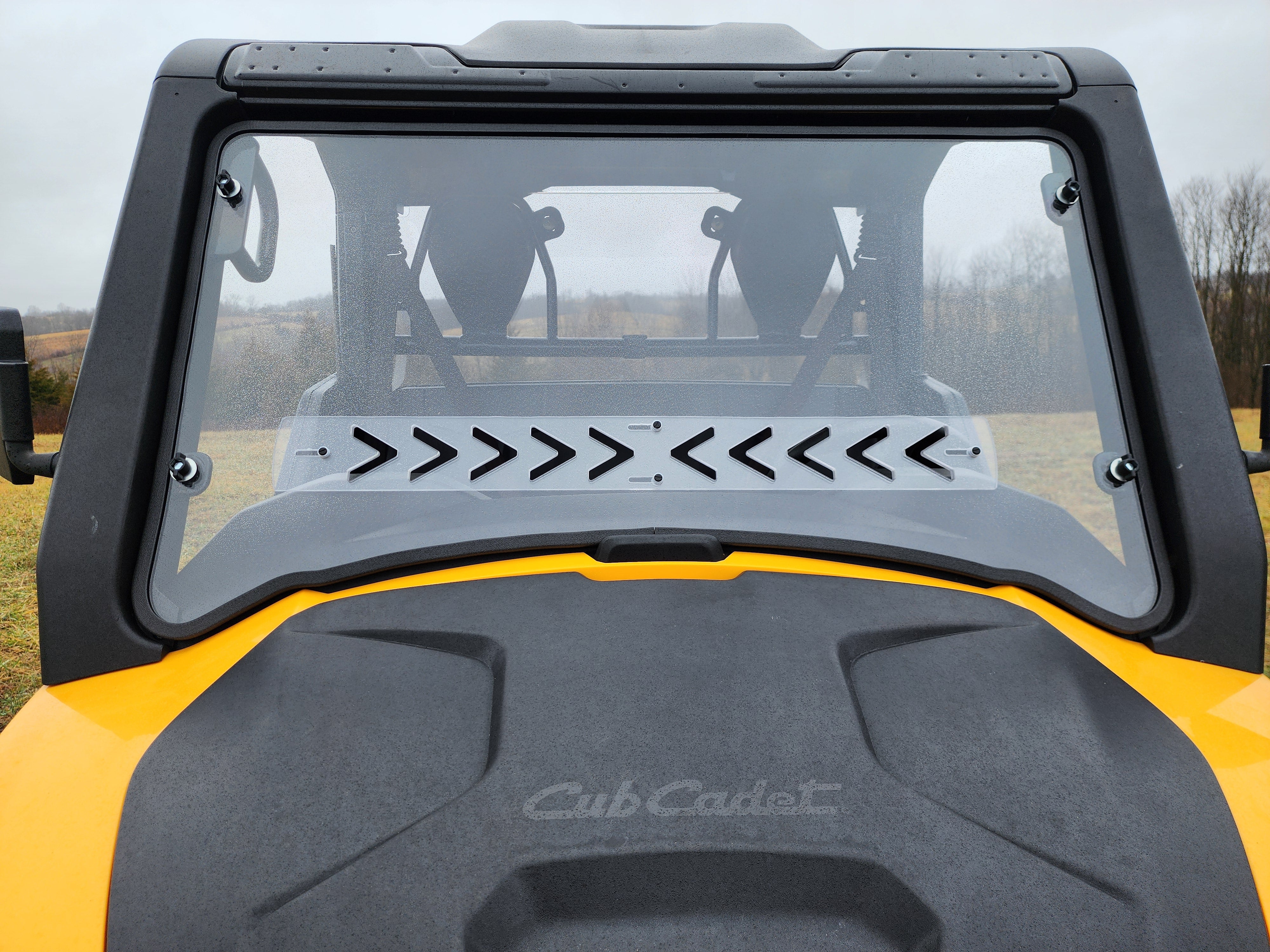 Photo of Cub Cadet Challenger MX550/750 - 1 Pc Windshield with Optional Scratch-Resistant Coating and Vents by 3 Star UTV - Premium Windshields for UTVs / Side by Sides