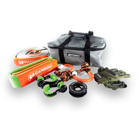 Photo of Carbon Offroad Essential Snatch and Winch 4x4 Recovery Kit by Carbon Offroad USA - Premium Recovery Gear for UTVs / Side by Sides