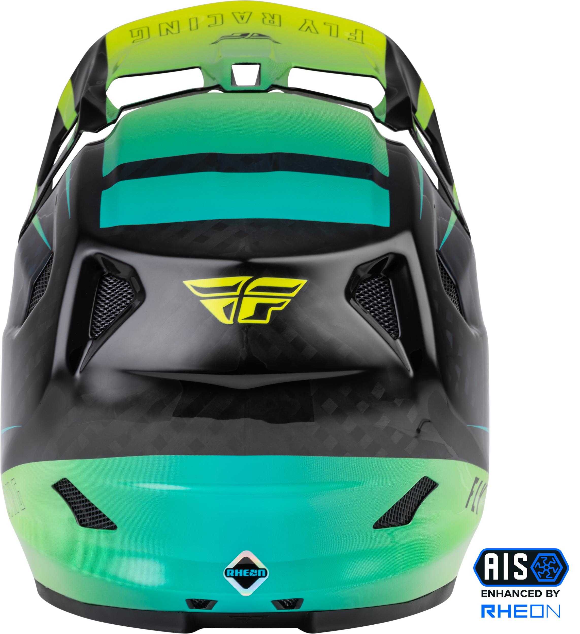 Photo of WERX-R HELMET HI-VIS/TEAL CARBON SM by FLY RACING - Premium Helmets for UTVs / Side by Sides