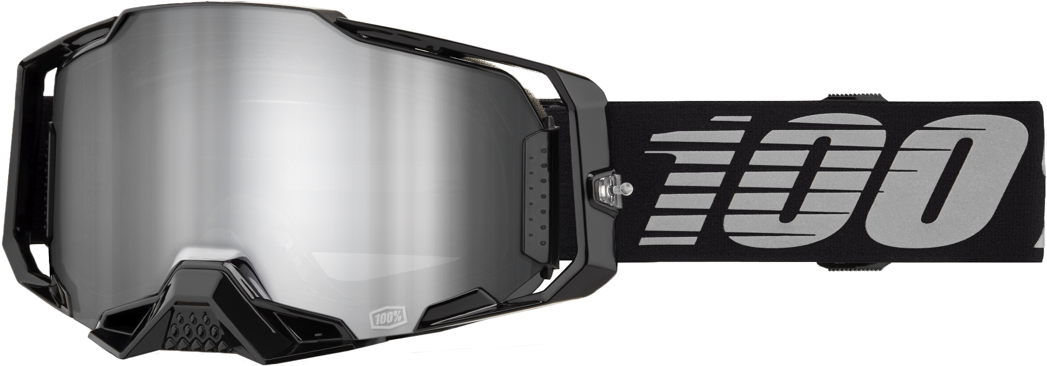 Photo of ARMEGA GOGGLE BLACK MIRROR SILVER LENS by 100-PERCENT - Premium Eyewear for UTVs / Side by Sides