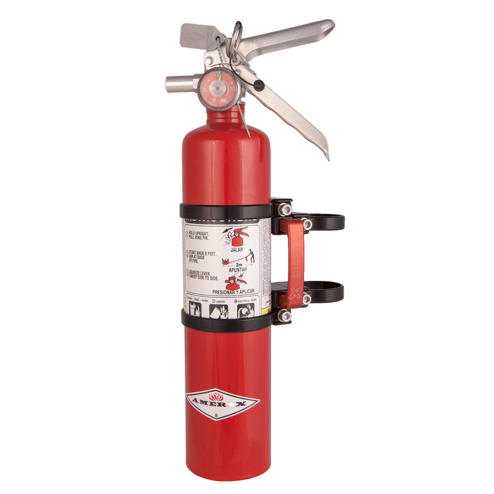 Photo of QUICK RELEASE MOUNT BLACK W/2.5 LB. RED EXTINGUISHER by AXIA - Premium Accessories for UTVs / Side by Sides