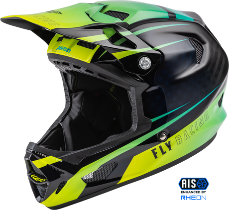 Photo of WERX-R HELMET HI-VIS/TEAL CARBON XS by FLY RACING - Premium Helmets for UTVs / Side by Sides