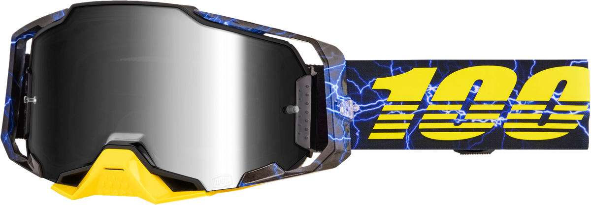 100% Armega Goggles - Furious Mirror Silver Lens