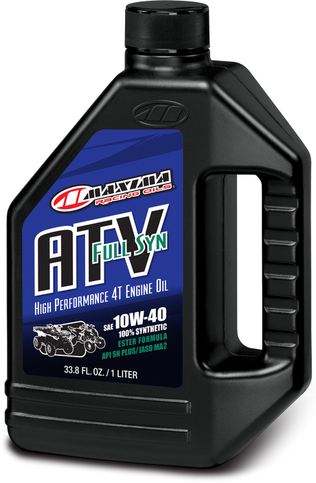Photo of ATV 4T FULL SYN ENGINE OIL 10W40 1LTR 12/CASE by MAXIMA - Premium Chemicals for UTVs / Side by Sides