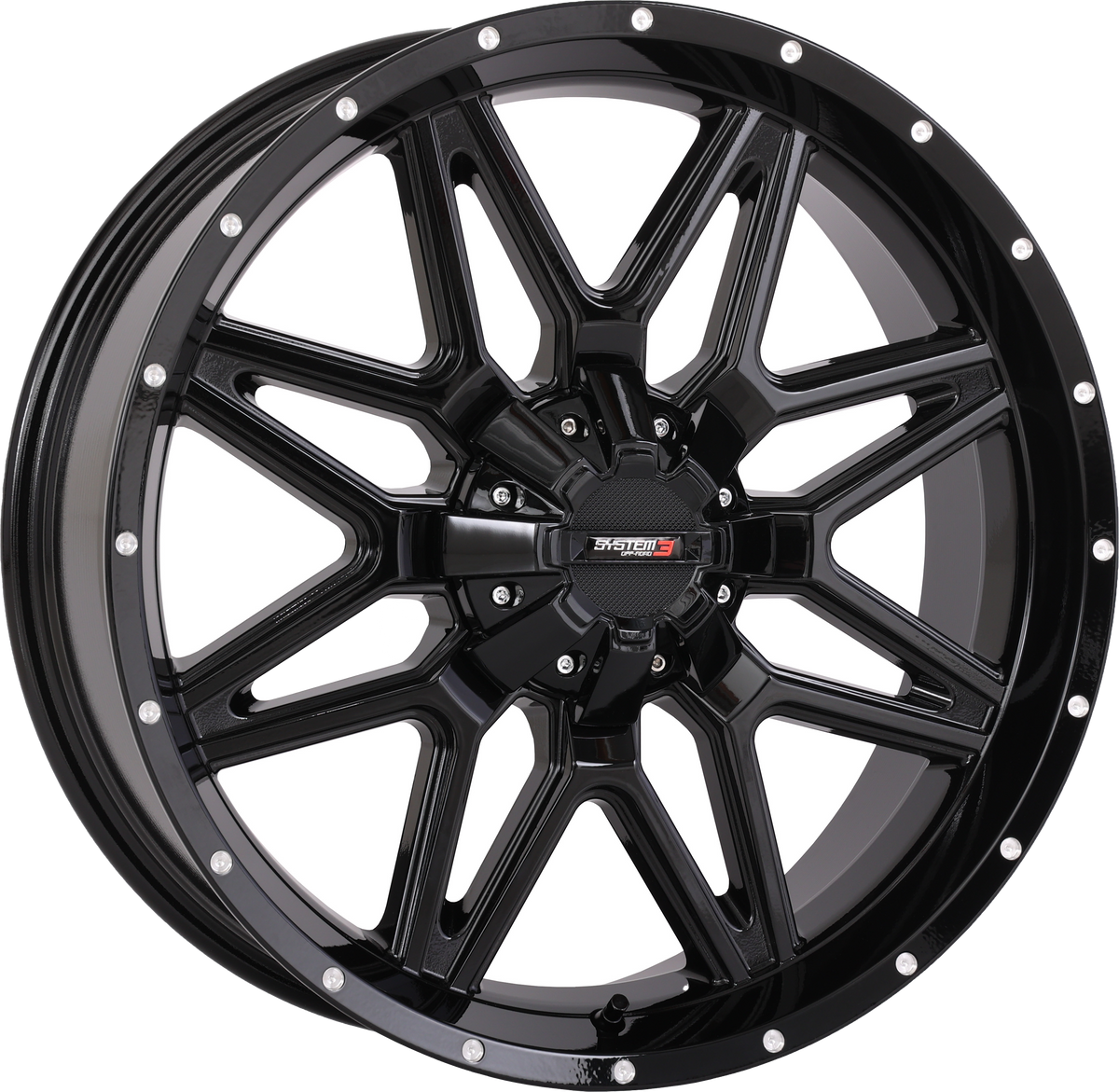 Photo of SYSTEM 3 ST7 WHEEL 20X7 4+3 (+10MM) 4/137 & 4/156 GLOSS BLACK by SYSTEM 3 - Premium Wheels for UTVs / Side by Sides