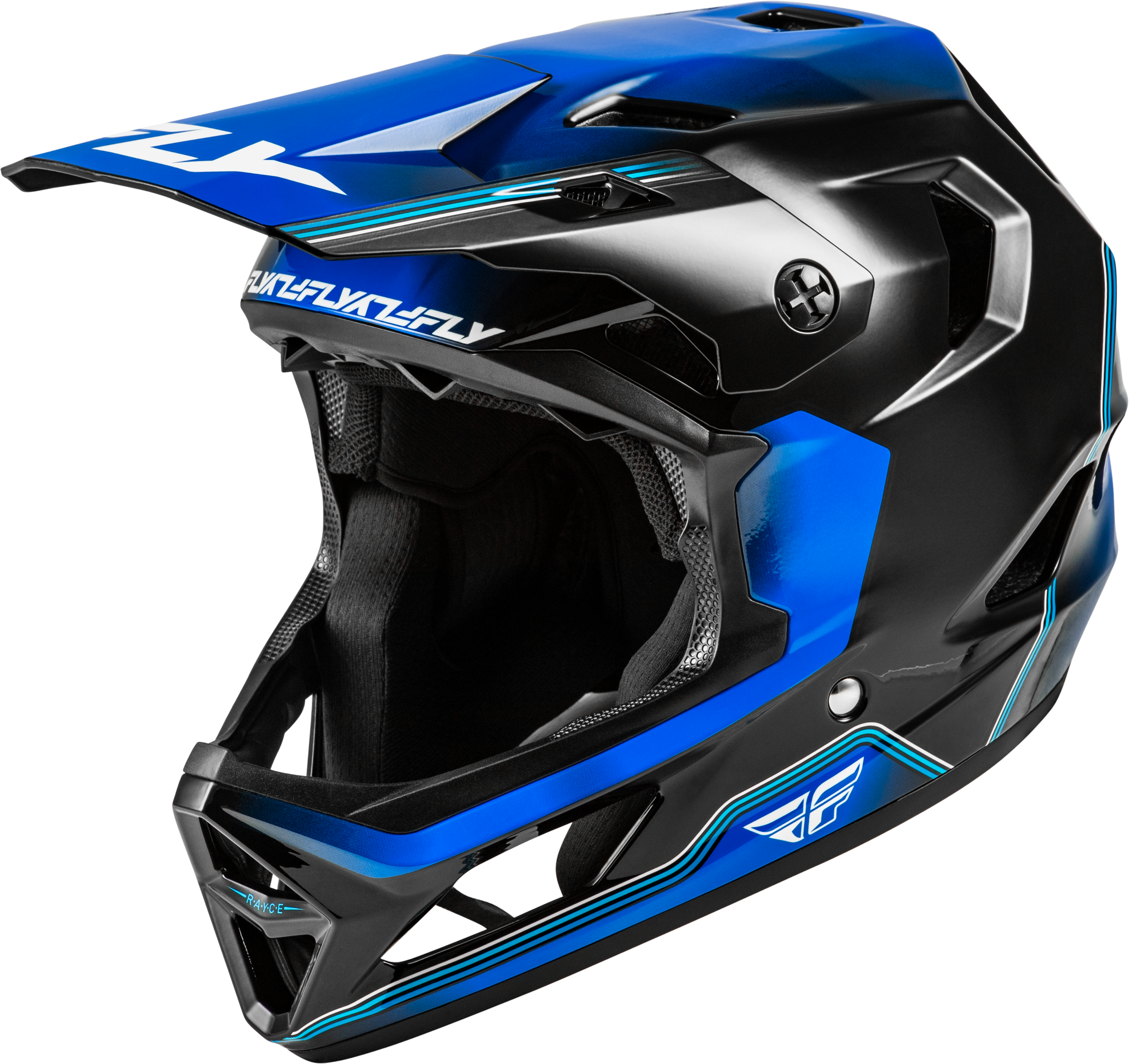 Photo of RAYCE REPEAT BICYCLE HELMET BLACK/BLUE MD by FLY RACING - Premium Helmets for UTVs / Side by Sides