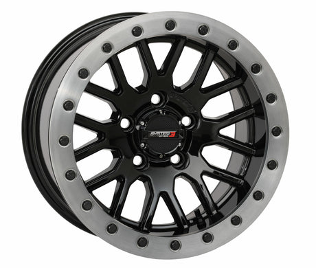 Photo of SB9 WHEEL 15X9 5+4 (+10MM) 5/4.5 GLOSS BLACK by SYSTEM 3 - Premium Wheels for UTVs / Side by Sides