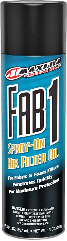 Photo of FAB 1 SPRAY-ON AIR FILTER OIL 13OZ by MAXIMA - Premium Chemicals for UTVs / Side by Sides