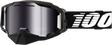 100% Armega Snowmobile Goggles - Black Silver Flash Mirror Lens