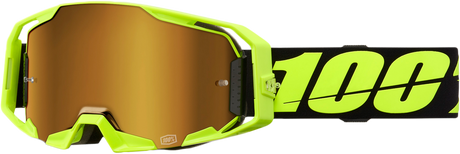 100% Hydromatic Watercraft Goggles - Neon Yellow Mirror True Gold