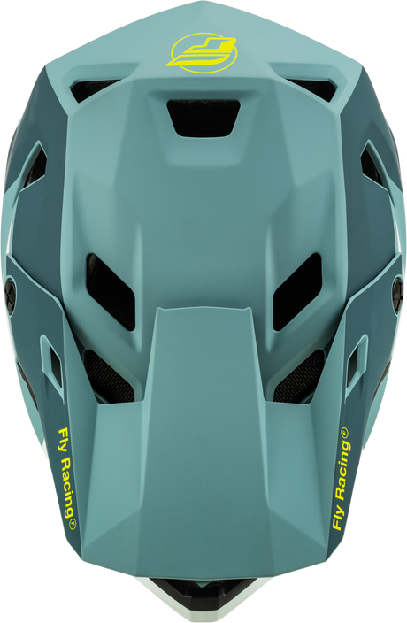 Photo of RAYCE BICYCLE HELMET MATTE BLUE STONE/HI-VIS XS by FLY RACING - Premium Helmets for UTVs / Side by Sides