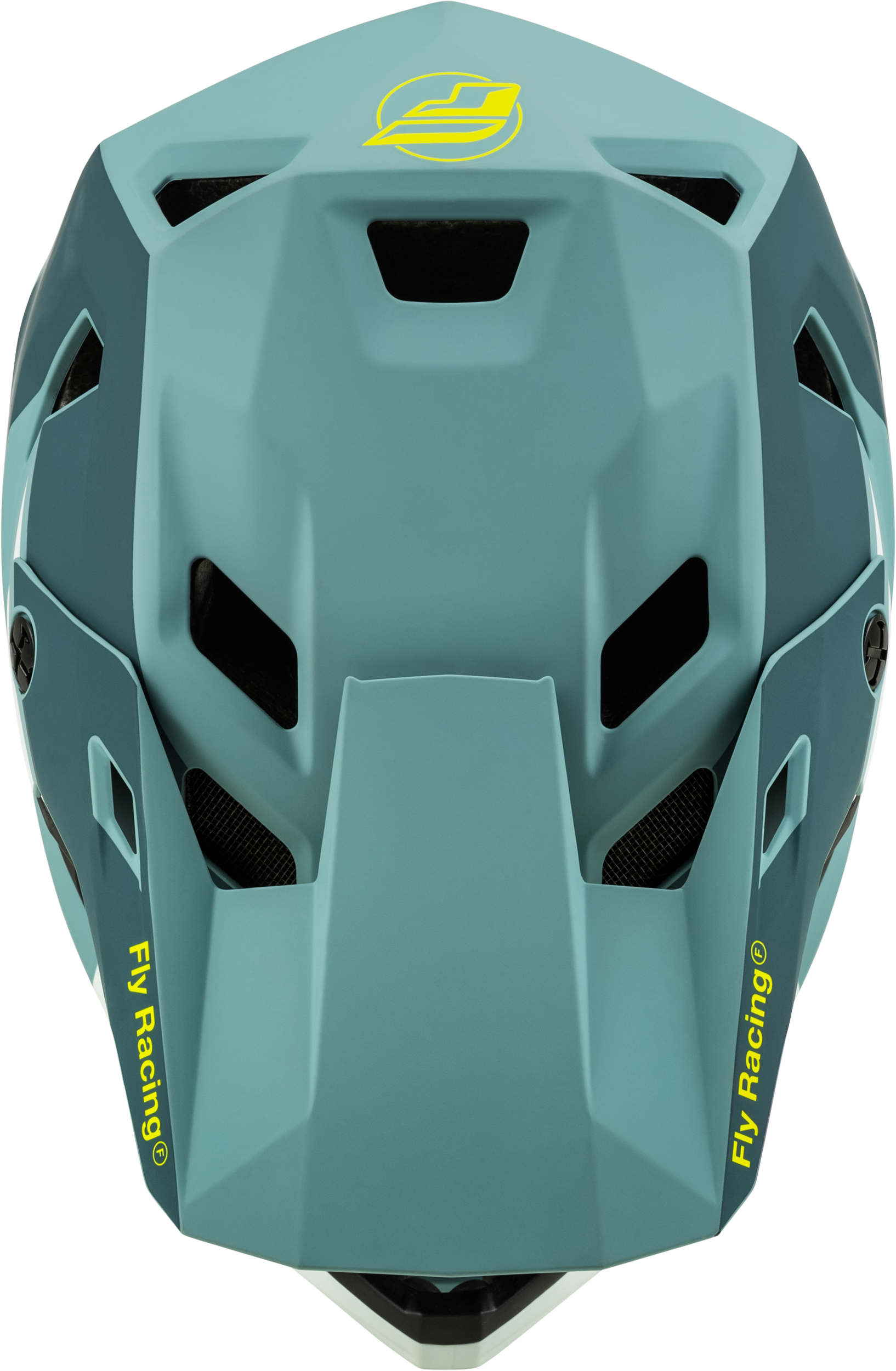 Photo of RAYCE BICYCLE HELMET MATTE BLUE STONE/HI-VIS MD by FLY RACING - Premium Helmets for UTVs / Side by Sides