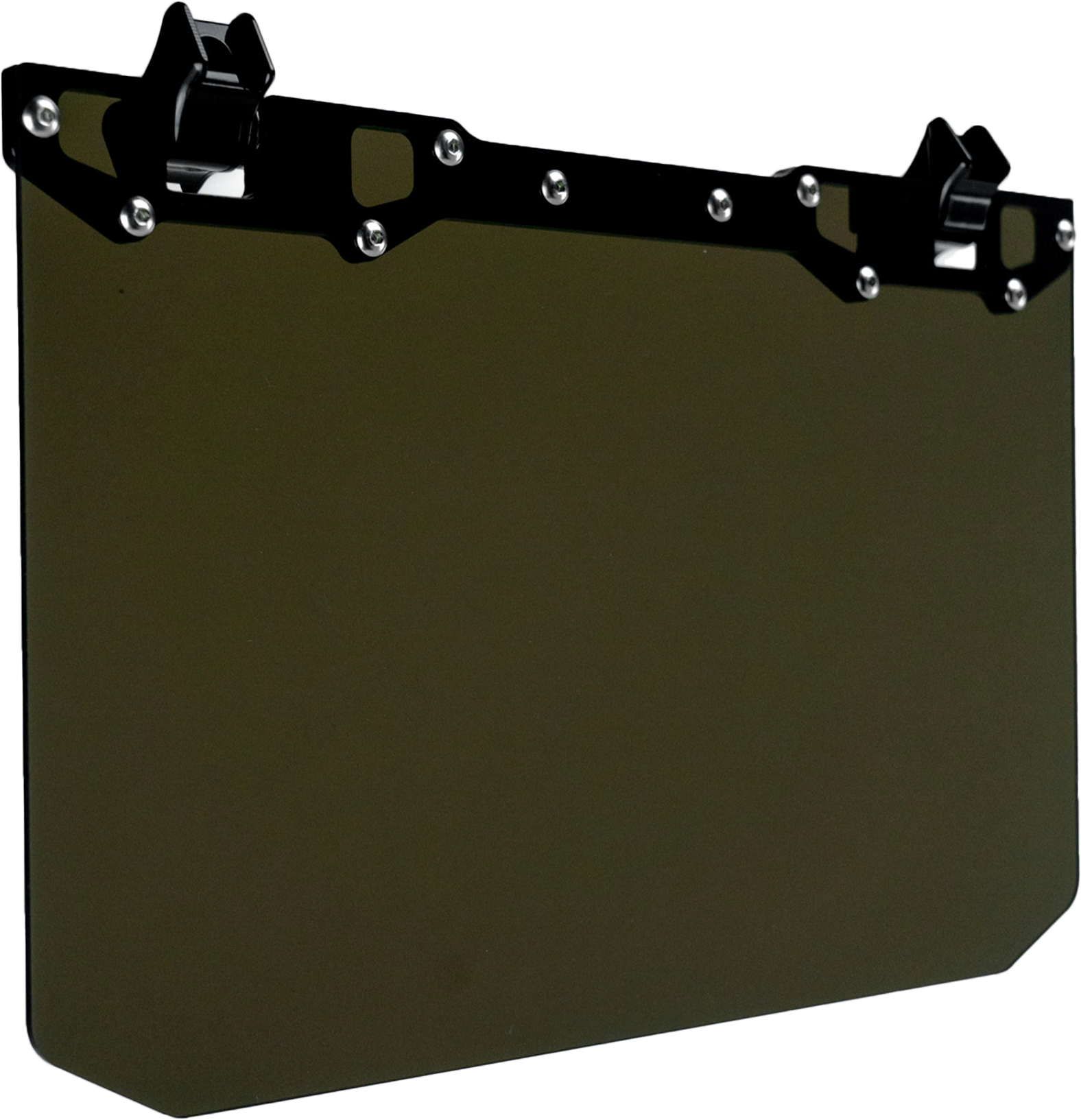 Photo of 12" X 8" NARROW MOUNT SUN VISO W/TINTED SHIELD- BLACK by AXIA - Premium Mounts/Brackets for UTVs / Side by Sides
