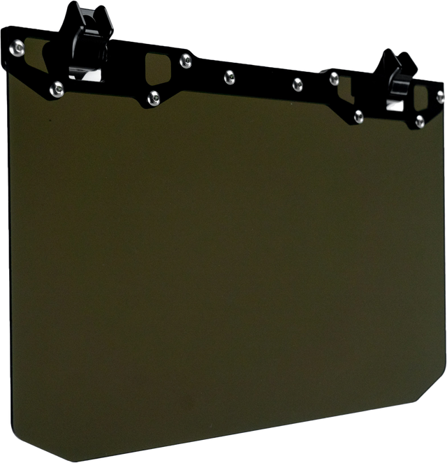 Photo of 12" X 8" NARROW MOUNT SUN VISO W/TINTED SHIELD- BLACK by AXIA - Premium Mounts/Brackets for UTVs / Side by Sides