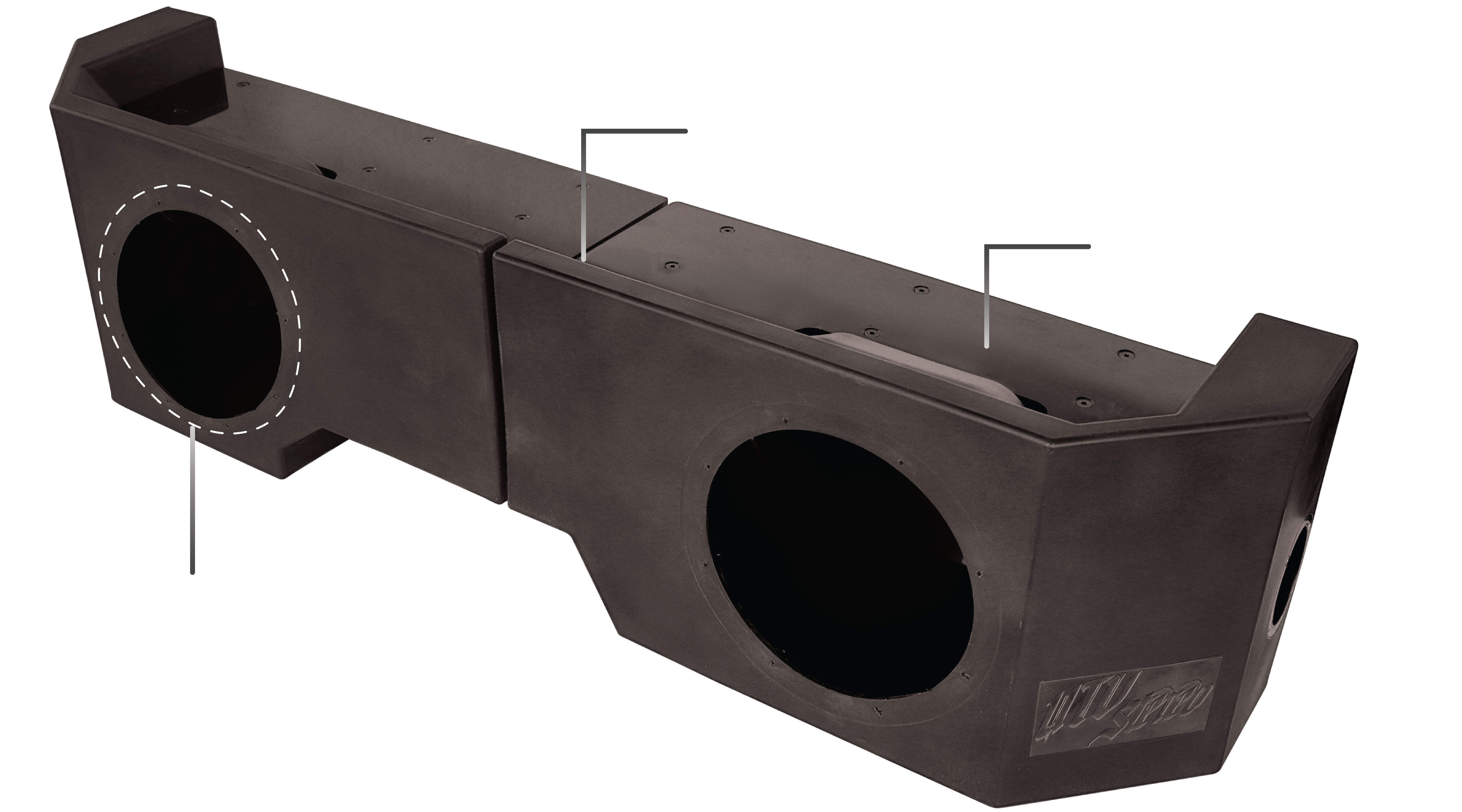 Photo of Can-Am® Defender 2400W Dual 10"Subwoofer Kit | UTVS-DEF-SUB-2400-2 by UTV Stereo - Premium Can-Am Defender Subwoofer Enclosure for UTVs / Side by Sides