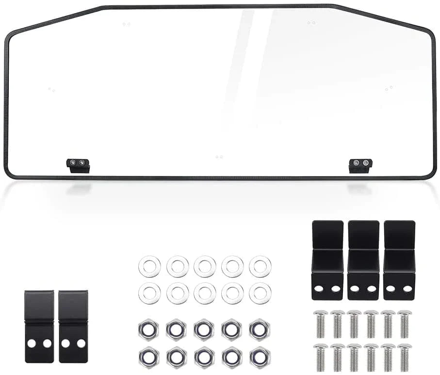 Photo of Rear Windshield & Hard Roof Top Plastic for Can Am Defender by Kemimoto - Premium for UTVs / Side by Sides