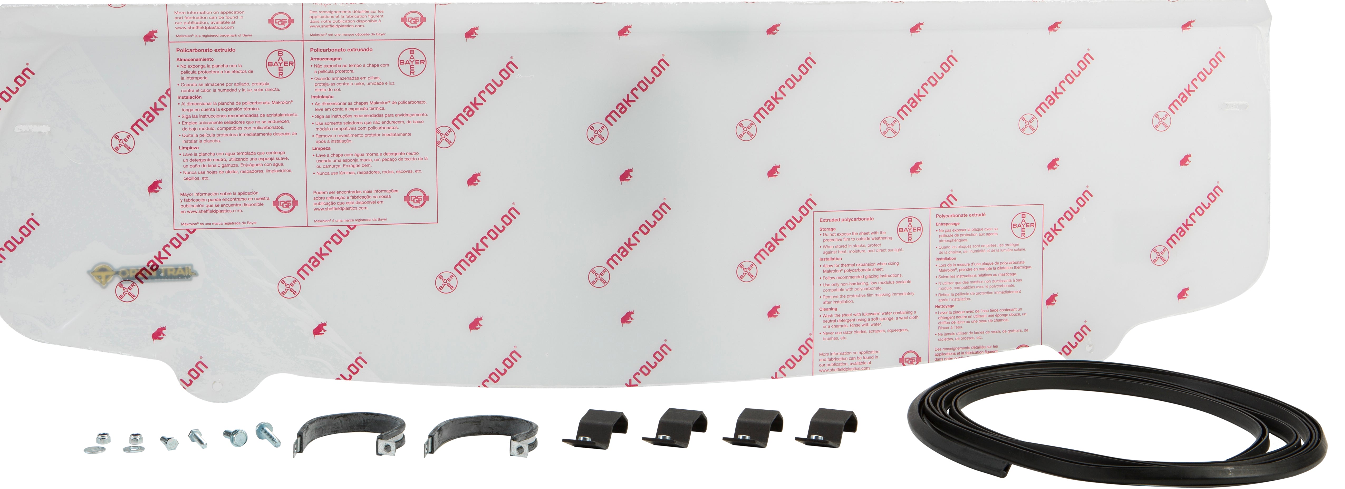 Photo of Half Windshield for Polaris RZR XP 1000 Maverick Can-Am Outlander 1000 models by OPEN TRAIL - Premium Windshield/Windscreen for UTVs / Side by Sides