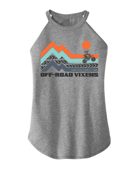 Photo of Dirt Bike Adventure Rocker Tank by OFF-ROAD VIXENS CLOTHING CO. - Premium Ladies Tanks for UTVs / Side by Sides