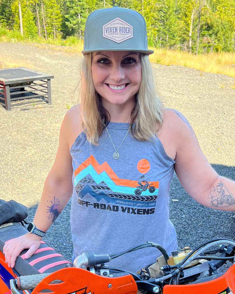 Photo of Dirt Bike Adventure Rocker Tank by OFF-ROAD VIXENS CLOTHING CO. - Premium Ladies Tanks for UTVs / Side by Sides