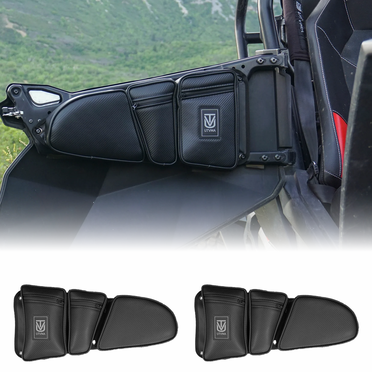 Photo of RZR 1000/900 Front Door Bag Set (2014-2023) by UTV Mountain Accessories - Premium Door Bags & Door Accessories for UTVs / Side by Sides