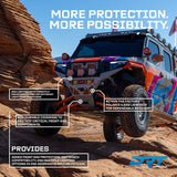 Front Bumper for Polaris 2024+ Xpedition installed, with DRT manufacturer feature callouts; additional accessories may be shown.