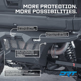 Rear Bumper for Polaris 2024+ Xpedition installed, with DRT manufacturer feature callouts; additional accessories may be shown.