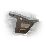 DRT RZR Pro XP front bumper and skid plate, angled installed-location view