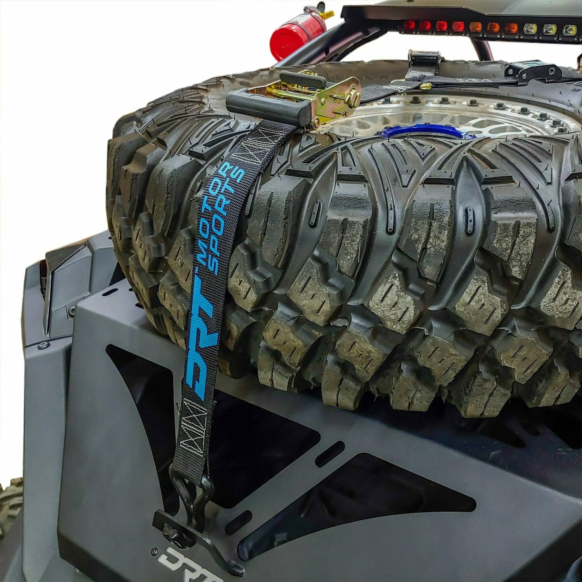 Photo of Polaris RZR Pro / Turbo R Tire Carrier Adventure Rack by DRT Motorsports - Premium Storage for UTVs / Side by Sides